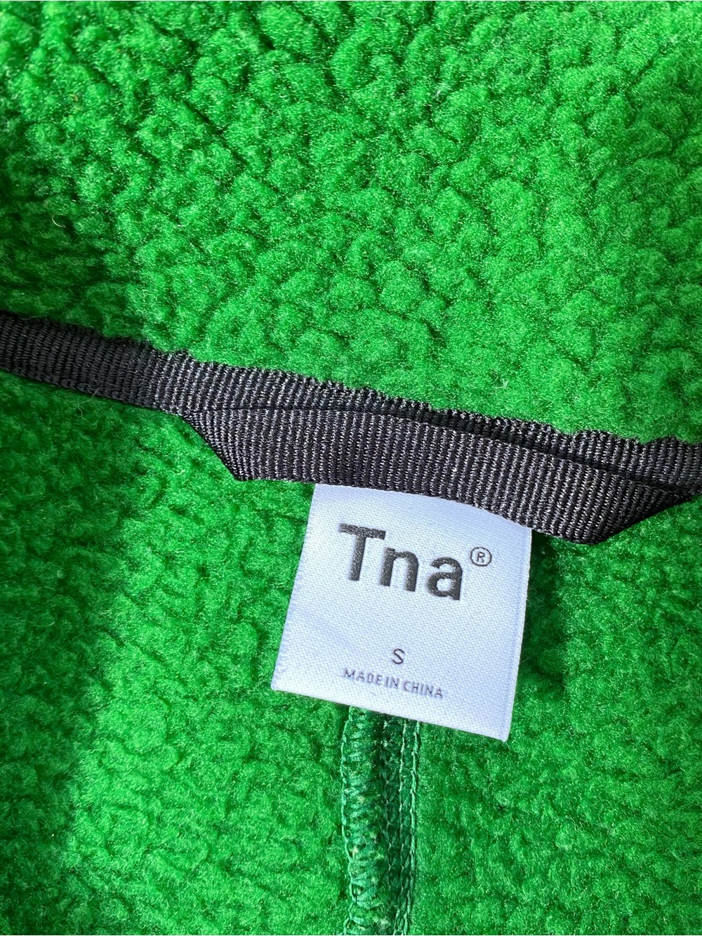 Aritzia TNA Polartec Fleece Mockneck Jacket Green Small - Picture 4 of 9